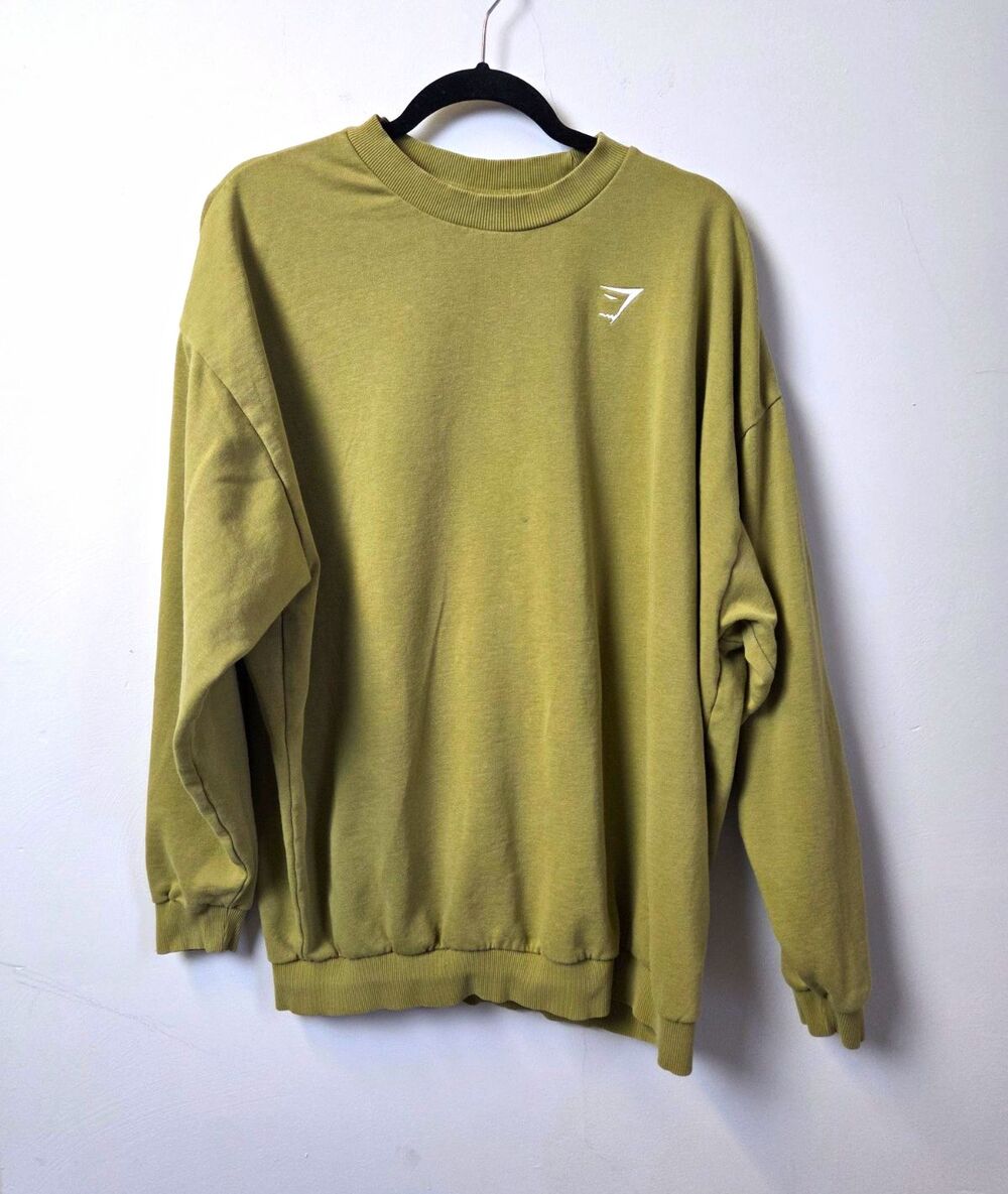 Gymshark Green Embroidered Logo Crewneck Sweatshirt Size M